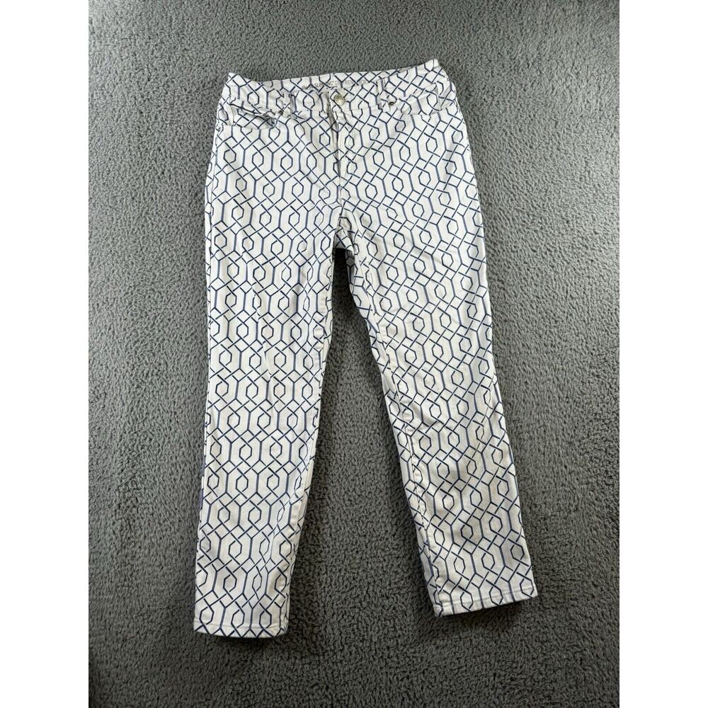 Chicos So Slimming Girlfriend Crop Jeans Women 0 Mid Rise‎ Geometric Pants Boho